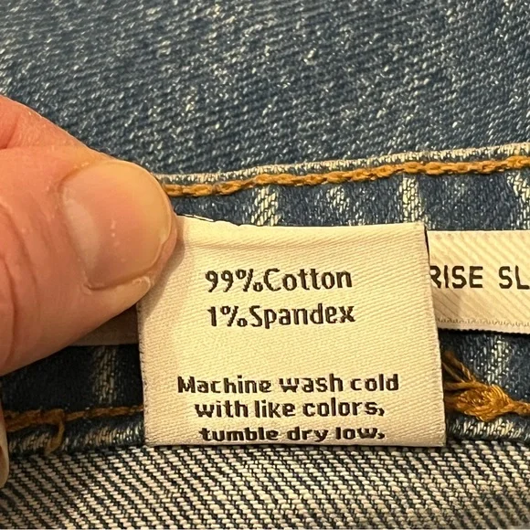 American Tall Women’s Lola Ultra High Rise Slim Jeans in a medium wash - Picture 9 of 9